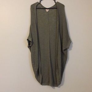 Long Olive Knit Cardigan. Mossimo Brand